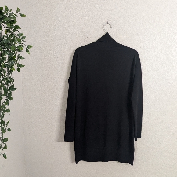 Everlane 100% Cashmere Black Mini Sweater Dress Turtleneck Long Sleeve Winter S - Picture 4 of 10